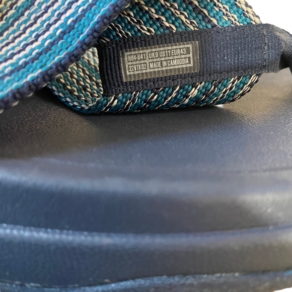 FitFlop Surfa Womens Sandals 11 Blue Open Toe Slip On Flat Thong Flip Flop NEW - Picture 11 of 11